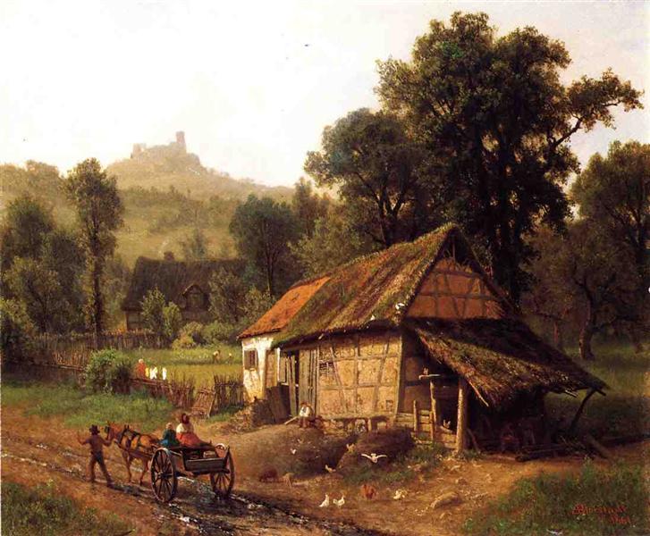 Albert Bierstadt Painting In the Foothills